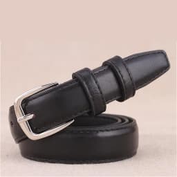 Fashionable Korean-Style Casual Leather Belt Versatile Minimalist Slim-Fit Belt for Wome Retro Everyday Dresses School Uniforms