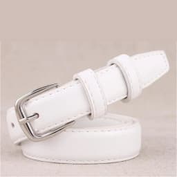 Fashionable Korean-Style Casual Leather Belt Versatile Minimalist Slim-Fit Belt for Wome Retro Everyday Dresses School Uniforms
