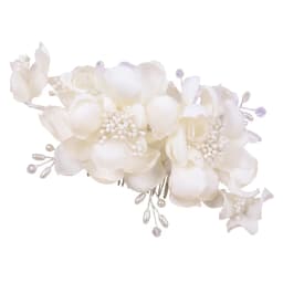 Bridal Hair Comb with Rhinestones and Pearls Elegant Wedding Updo Bridal Headdress Hair Styling Accessory