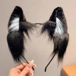 Cute Plush Cat Ear Headband - 1pc Christmas Holiday Dress Up Animal Ear Hoop for Kids Hair Accessories