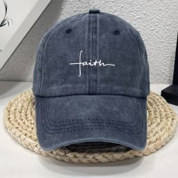 1pc Faith Printed Retro Street Style Distressed Men Women Baseball Cap for Women,summer Casual Outdoor Ideal Match Flat Caps