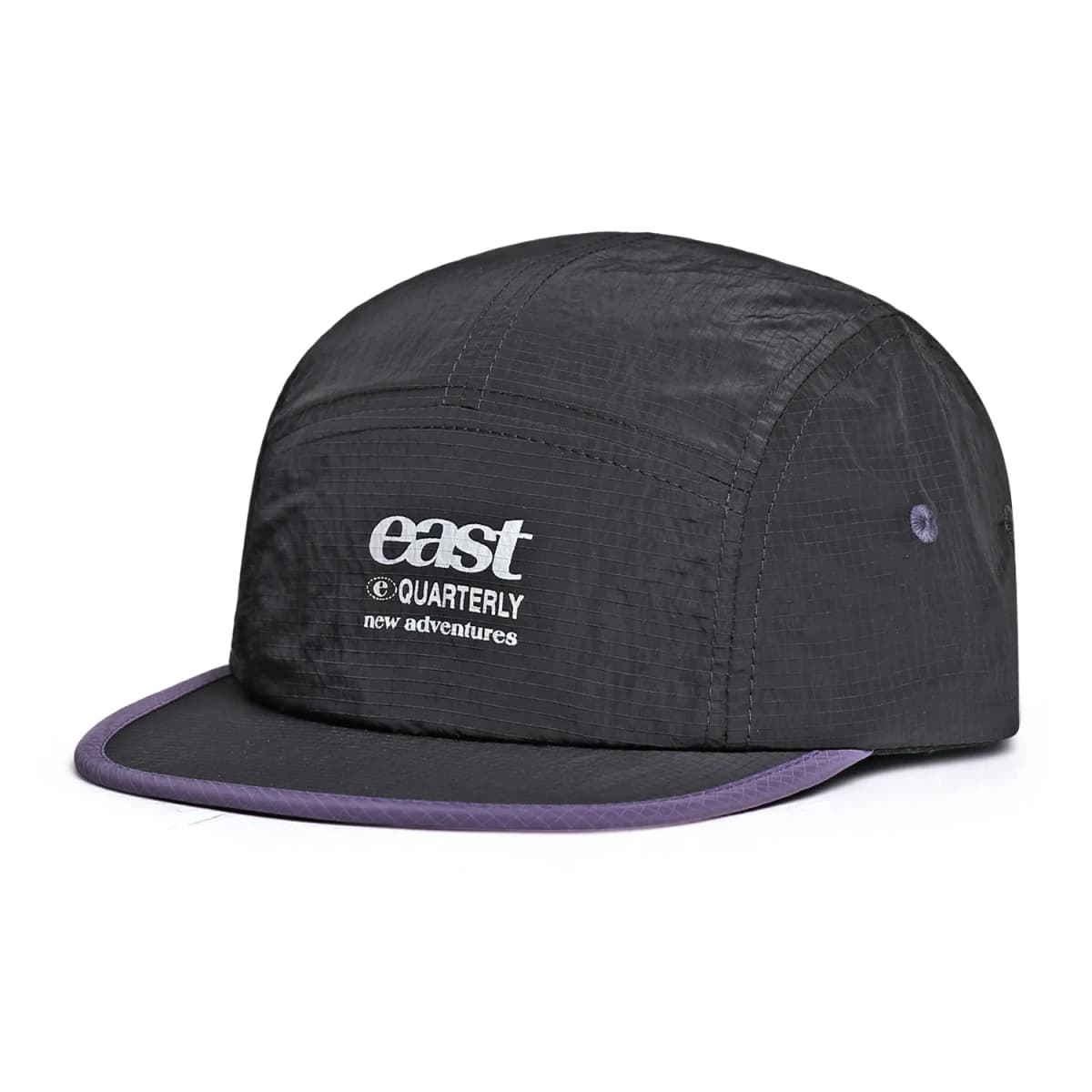 Classic contrast-color small-check pattern quick-drying flat-brimmed hat for outdoor activities short-brimmed baseball cap