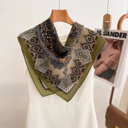 Fashion Square Scarf For Women Soft Satin Scarves Bandanas Beach Shawl Hijab Neckerchief Elegant Wraps Travel Outfits