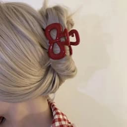 1/2pcs Vintage Elegant Polka Dot Red Bow Hair Clip Shark Claw Clamp Hairpin Barrette Korean Hair Headwear Accessories for Women