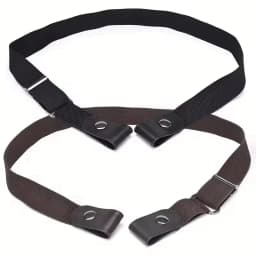 2pcs Set No Buckle Elastic Belt for Women Men Unisex Stretch Belt for Pants Jeans Casual Buckle Free Adjustable Invisible Belts