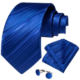 Men User‑Friendly Versatile Tie Full Set Pocket Square Cufflinks All‑round Male Formal Accessories