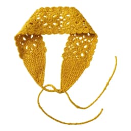 Boho Floral Headband Handmade Crochet Hair Scarf Solid Color Hollow Out Knit Hair Band