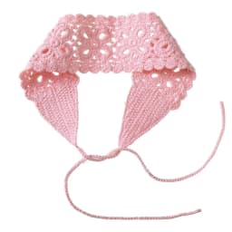 Boho Floral Headband Handmade Crochet Hair Scarf Solid Color Hollow Out Knit Hair Band