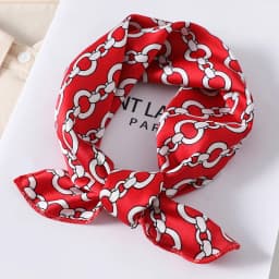 Satin imitation silk scarf women's digital print square scarf 50cm polka dot stripe multi-style neckerchief fashion accessory