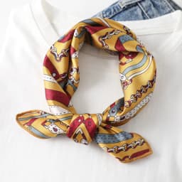Satin imitation silk scarf women's digital print square scarf 50cm polka dot stripe multi-style neckerchief fashion accessory