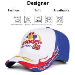 Unisex WONDER Letter Embroidery Baseball Caps Spring and Autumn Outdoor Adjustable Casual Hats Sunscreen Hat Sports Cap