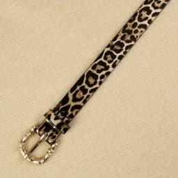 1 Piece of Women's Leopard Print PU Belt, Bohemian Style Belt, Metal Buckle, Simple, Atmospheric, Fashionable