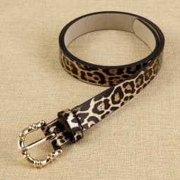 1 Piece of Women's Leopard Print PU Belt, Bohemian Style Belt, Metal Buckle, Simple, Atmospheric, Fashionable