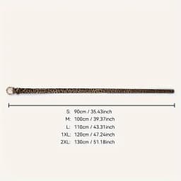 1 Piece of Women's Leopard Print PU Belt, Bohemian Style Belt, Metal Buckle, Simple, Atmospheric, Fashionable
