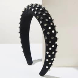 Sweet Cool Style High Crown Sponge Headband Korean Ins Wide Rivet Hair Hoop Fashion Versatile Female Hair Accessories