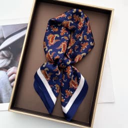 Luxury Paisley Print Scarf Women Silk Imitation Neck Scarves Foulard Bandana Hijab Hairbands Square Shawls Wraps