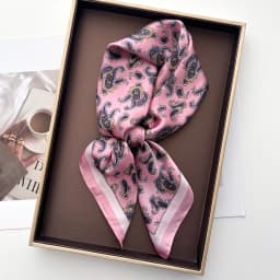 Luxury Paisley Print Scarf Women Silk Imitation Neck Scarves Foulard Bandana Hijab Hairbands Square Shawls Wraps
