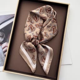 Luxury Paisley Print Scarf Women Silk Imitation Neck Scarves Foulard Bandana Hijab Hairbands Square Shawls Wraps