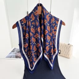 Luxury Paisley Print Scarf Women Silk Imitation Neck Scarves Foulard Bandana Hijab Hairbands Square Shawls Wraps