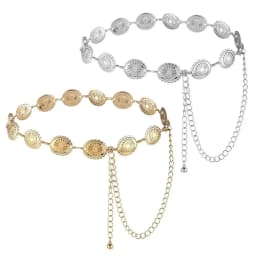 Fashion Gold Silver Waist Chain Metal Belt Adjustable Length Chain Belt Belly Chain