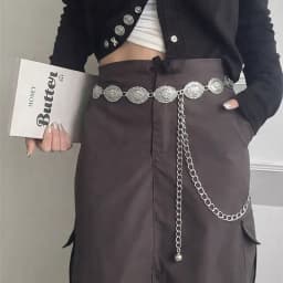 Fashion Gold Silver Waist Chain Metal Belt Adjustable Length Chain Belt Belly Chain