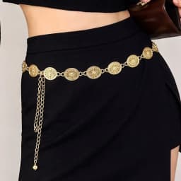 Fashion Gold Silver Waist Chain Metal Belt Adjustable Length Chain Belt Belly Chain