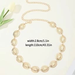 Fashion Gold Silver Waist Chain Metal Belt Adjustable Length Chain Belt Belly Chain