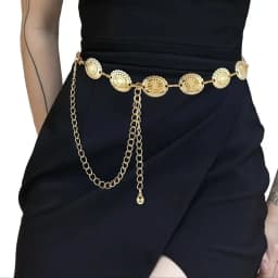 Fashion Gold Silver Waist Chain Metal Belt Adjustable Length Chain Belt Belly Chain