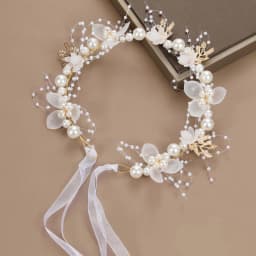 Pearl Flower Headband Bridal Headdress Girls Wedding Crown Fashion Headdress Tiaras Crowns Crystal Headpiece Hair Accessories