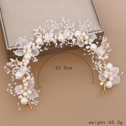 Pearl Flower Headband Bridal Headdress Girls Wedding Crown Fashion Headdress Tiaras Crowns Crystal Headpiece Hair Accessories