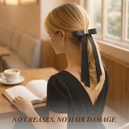 2pcs Bow Hair Clips Magnetic Women Mini Butterfly Hair Claw Style Strong Hold No-Slip Hair Ribbon Ponytail Holder Accessories