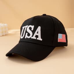 Fashion USA Letter Embroidered Baseball Cap Men Women American Flag Patch Adjustable Patriotic Dad Hat for Outdoor Casual Daily