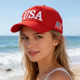 Fashion USA Letter Embroidered Baseball Cap Men Women American Flag Patch Adjustable Patriotic Dad Hat for Outdoor Casual Daily