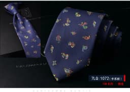 Fashion Luxury Navy Floral Printed Neck Ties For Men Women Gray Polka Dot Simulated Silk Neckties Casual Shirt Daily Wear Cravat