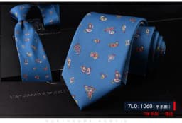 Fashion Luxury Navy Floral Printed Neck Ties For Men Women Gray Polka Dot Simulated Silk Neckties Casual Shirt Daily Wear Cravat