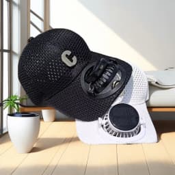 New Solar-Powered Charging Fan Cap Summer Extended Brim Mesh Breathable UV Protection Outdoor Hat Sun-Protective Baseball Cap
