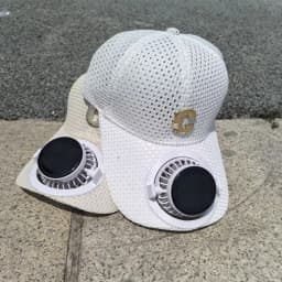 New Solar-Powered Charging Fan Cap Summer Extended Brim Mesh Breathable UV Protection Outdoor Hat Sun-Protective Baseball Cap