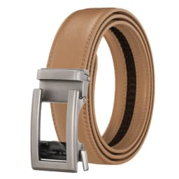 3.5cm Luxury Designer Men's Leather Belt with Automatic Ratchet Buckle Width Plus Size Male Blue Black Brown Formal Accessory