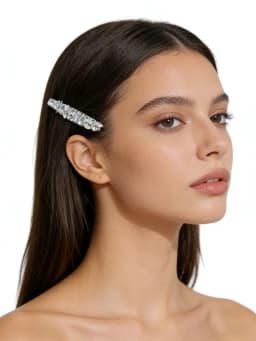 Luxury Full Crystal Rhinestone Hair Clip For Women Sparkly Alloy Duck Bill Clip Wedding Party Hair Accessories Girls Barrette