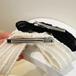 Bow Side Hair Clips: Elegant Fabric Hair Clips with Pearl Details, Versatile for Daily Wear