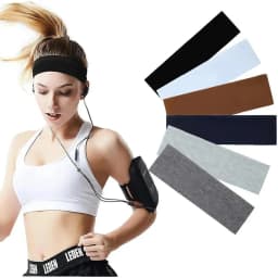 7PCS Elastic Sports Headbands For Women Stretchy Candy-Colored Hairbands Fashion Sweatbands Fitness Yoga Running Cycling 2025