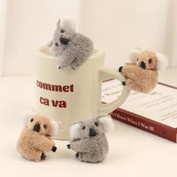 10-20pcs Plush Koala Hair Clips, Cute and Playful Style, Suitable for Daily Flyaway Control / Half-up Hairstyles for Girls / Gif