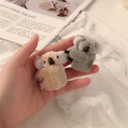 10-20pcs Plush Koala Hair Clips, Cute and Playful Style, Suitable for Daily Flyaway Control / Half-up Hairstyles for Girls / Gif