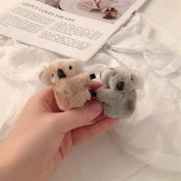 10-20pcs Plush Koala Hair Clips, Cute and Playful Style, Suitable for Daily Flyaway Control / Half-up Hairstyles for Girls / Gif