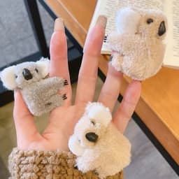 10-20pcs Plush Koala Hair Clips, Cute and Playful Style, Suitable for Daily Flyaway Control / Half-up Hairstyles for Girls / Gif