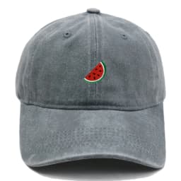 Retro Watermelon Embroidered Baseball Cap Visor Washed Cotton Sunscreen Hats Sun Protection Adjustable Peaked Cap Unisex