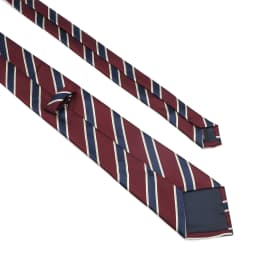 Men's Polyester 8cm Ties Vintage Navy Blue Striped Paisley Pattern Jacquard Weave Necktie Business Wedding Party Accessory Gift
