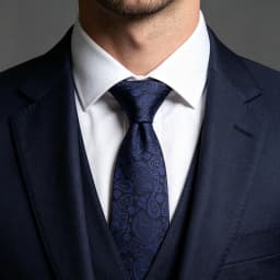 Men's Polyester 8cm Ties Vintage Navy Blue Striped Paisley Pattern Jacquard Weave Necktie Business Wedding Party Accessory Gift