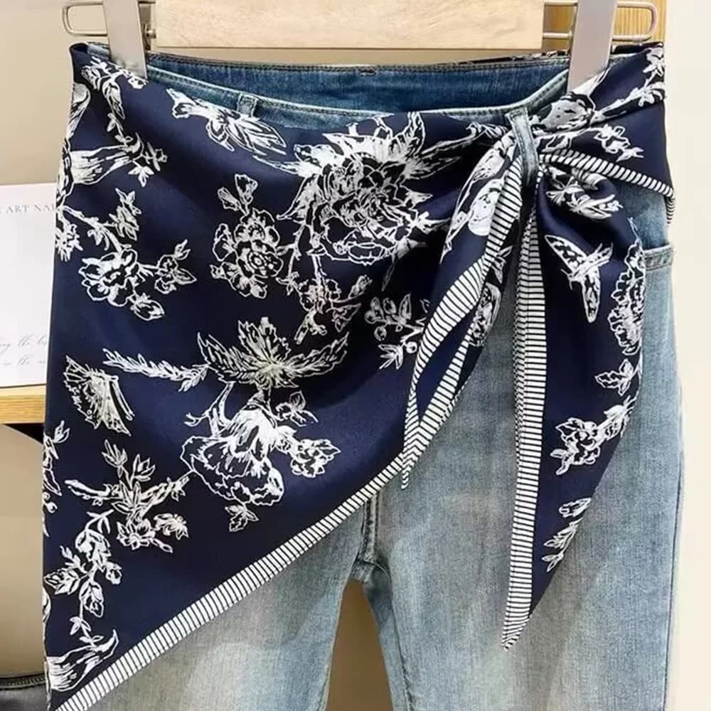 1PCS Fashion Simple Printed Women's Scarf Triangular Scarf Shawl Fart Curtain Accessories For Travel Decorate Diagonal Scarf