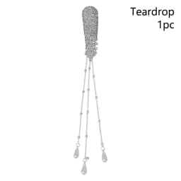 1Pcs/1Pair Retro Tassel Hair Clip Long Tassel Ethnic Style Rhinestone Hairpin Niche Unique Design Waterfall Fringe Hairclip